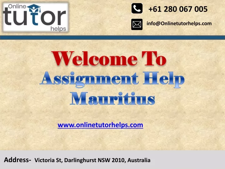 assignment help mauritius