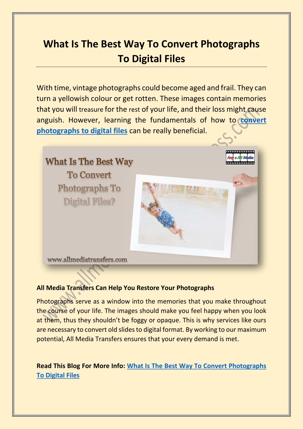 PPT What Is The Best Way To Convert Photographs To Digital Files