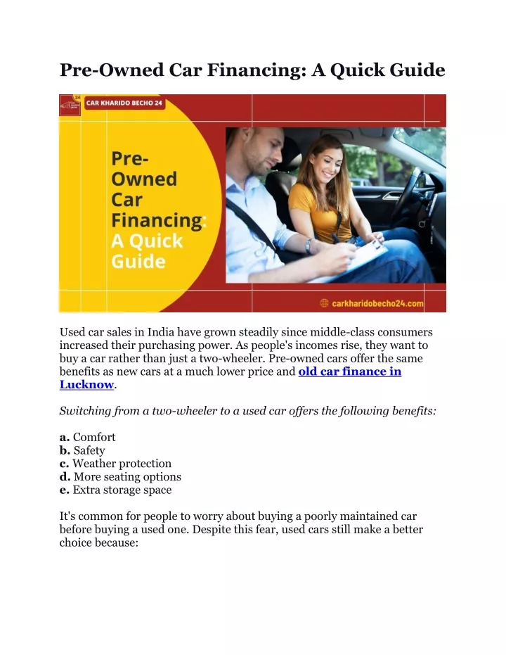 pre owned car business plan