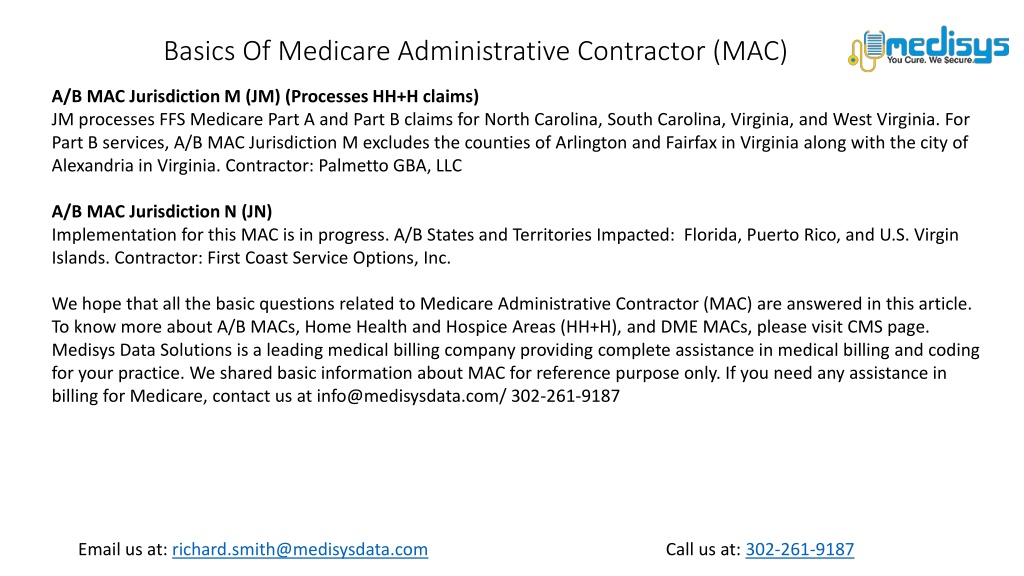 PPT Basics Of Medicare Administrative Contractor (MAC) PowerPoint