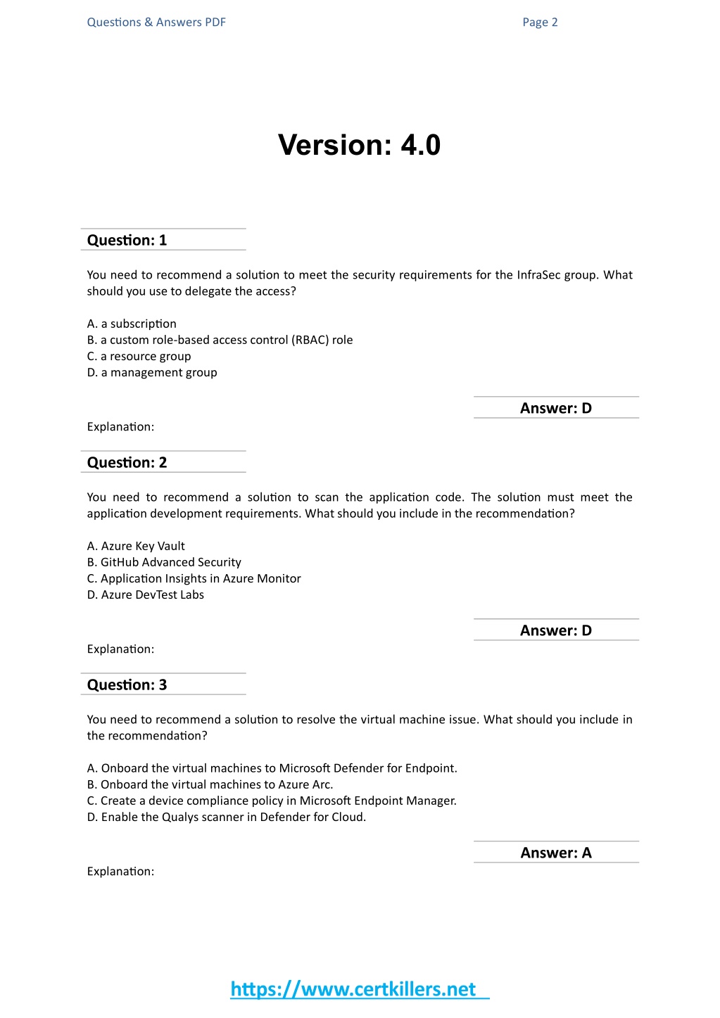 SC-100 Valid Test Registration