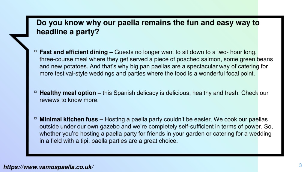 PPT - 7 Great Reasons To Throw A Paella Party PowerPoint