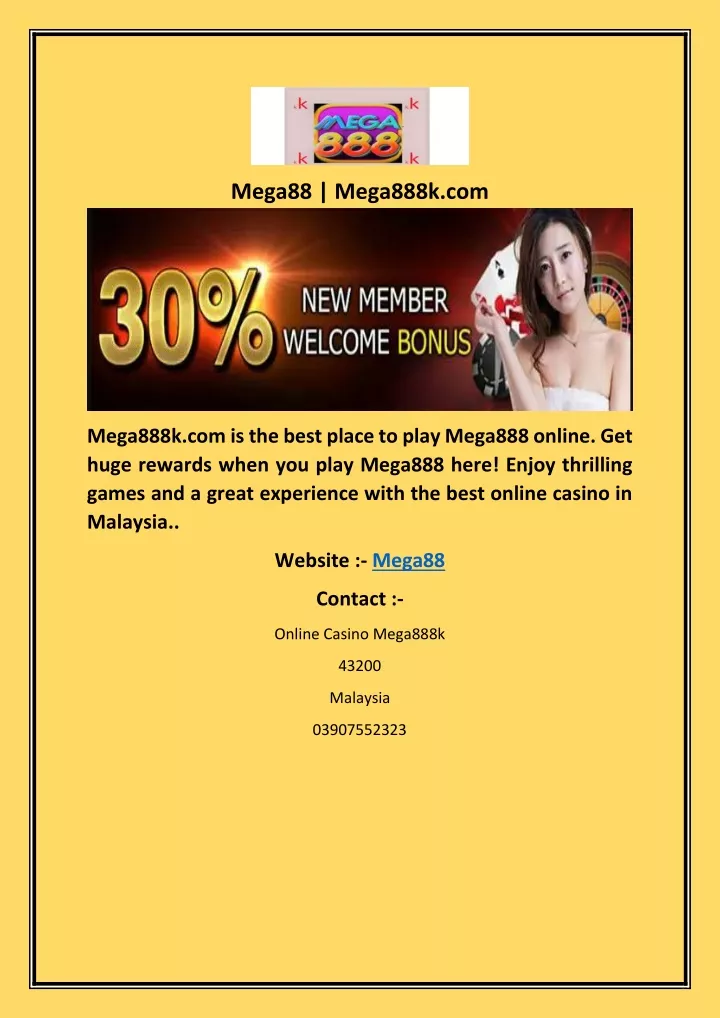 PPT - Mega88 | Mega888k.com PowerPoint Presentation, free download - ID ...