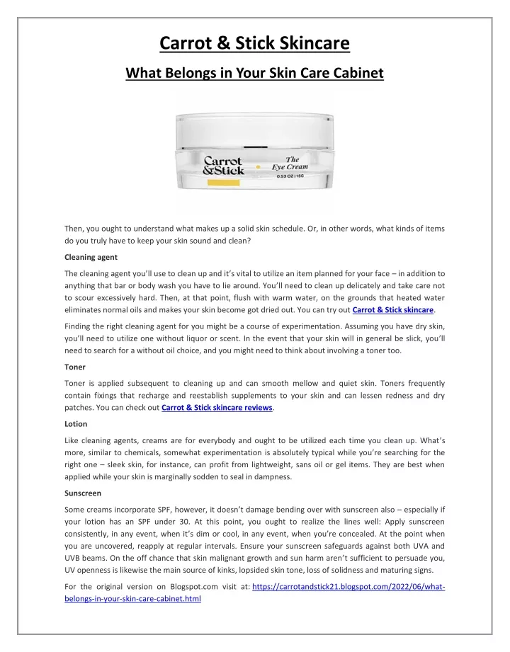 PPT What Belongs in Your Skin Care PowerPoint Presentation