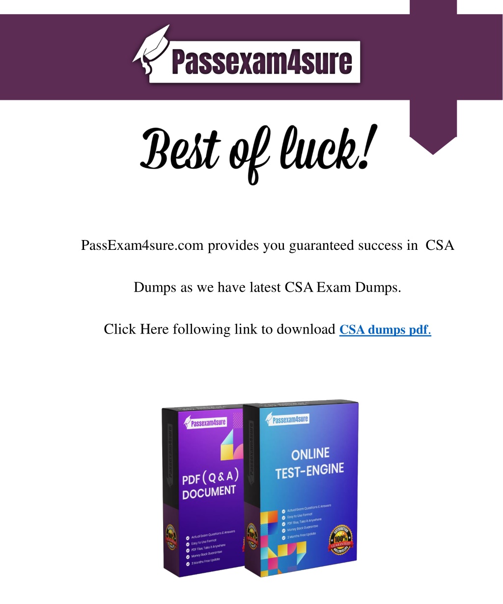 CSA Pdf Pass Leader