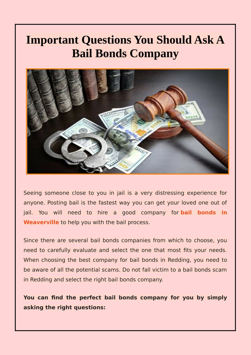 PPT - Important Questions You Should Ask A Bail Bonds Company ...