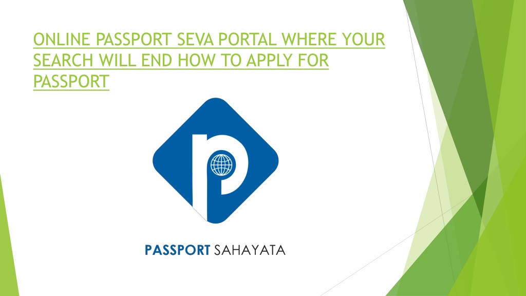 Ppt Online Passport Seva Portal In India Powerpoint Presentation