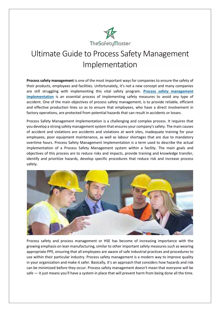 safety management research topics