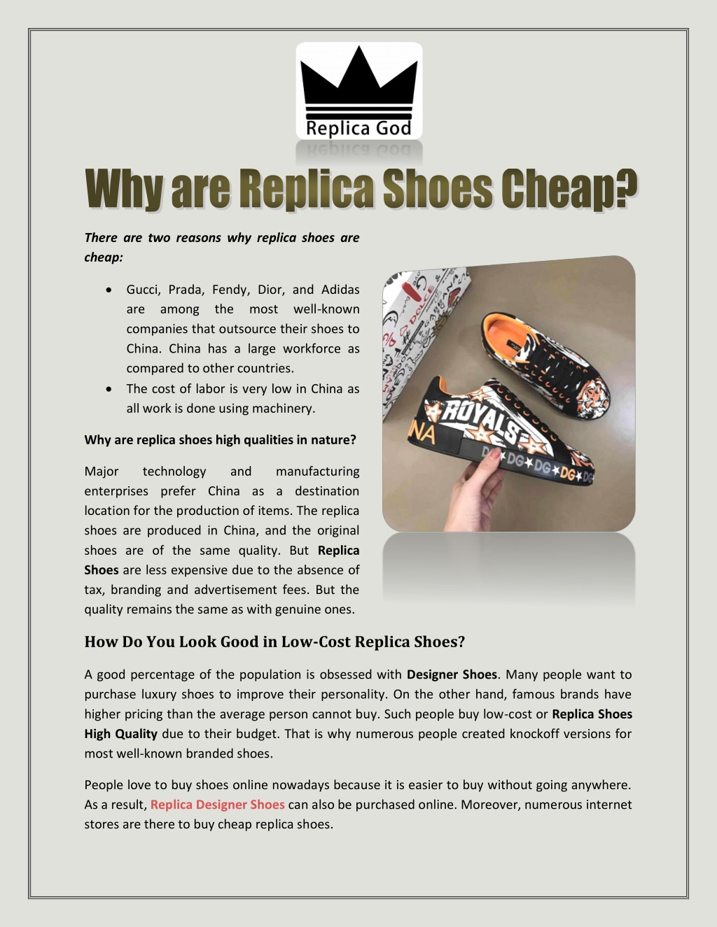 PPT Why are Replica Shoes Cheap? PowerPoint Presentation, free