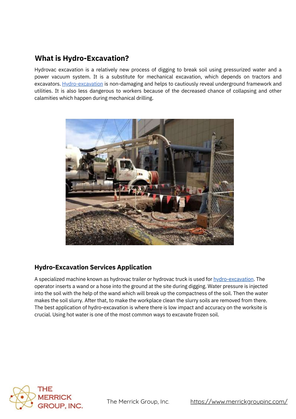 PPT What is HydroExcavation?The Merrick Group,Inc. PowerPoint