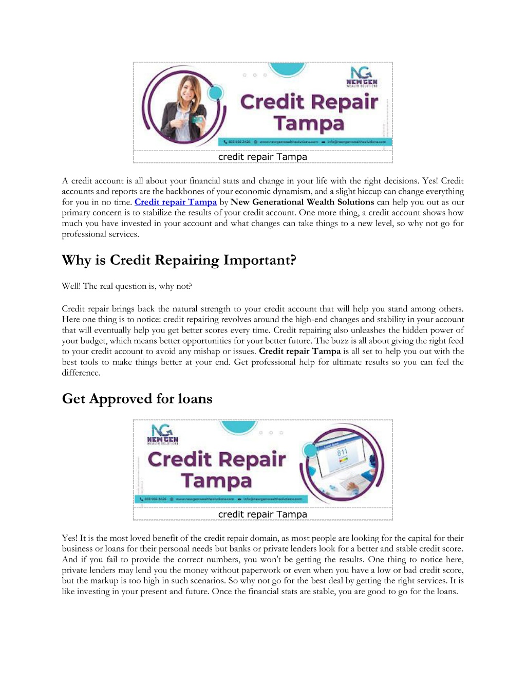 PPT - Credit Repair Tampa at Its Best PowerPoint Presentation, free ...