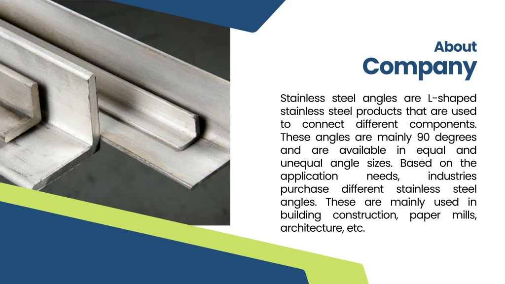 PPT Stainless Steel Angle Manufacturer in India PowerPoint