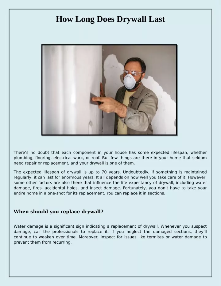 PPT Life Span Of a Dry Wall. PowerPoint Presentation, free download