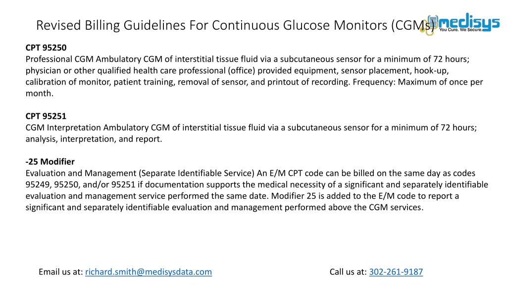 PPT - Revised Billing Guidelines For Continuous Glucose Monitors (CGMs ...