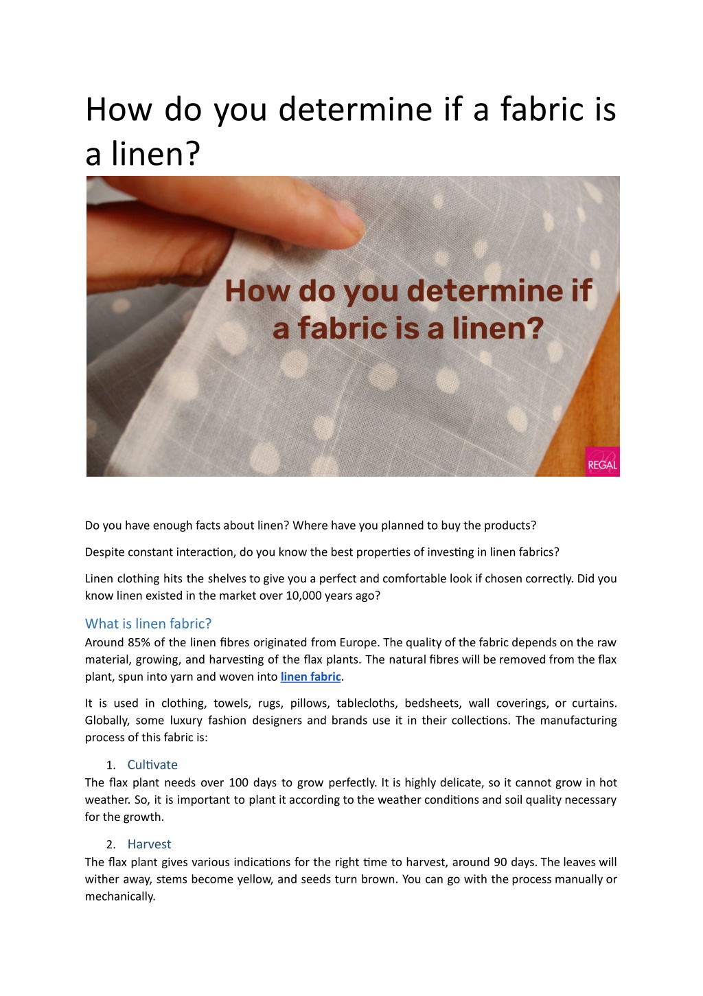 PPT - How do you determine if a fabric is a linen_. PowerPoint ...