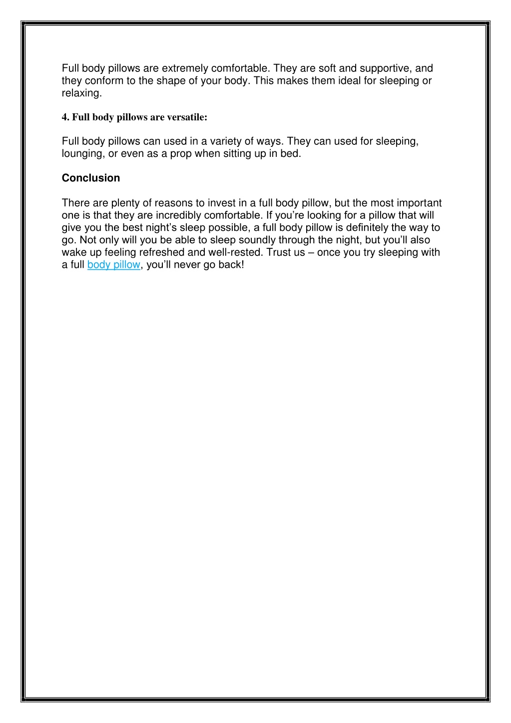 PPT 6 Reasons Why Full Body Bed Pillows Are The Most Comfortable