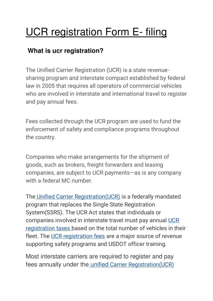 PPT simple ucr /ucr form / ucr registration / ucr 2022 form