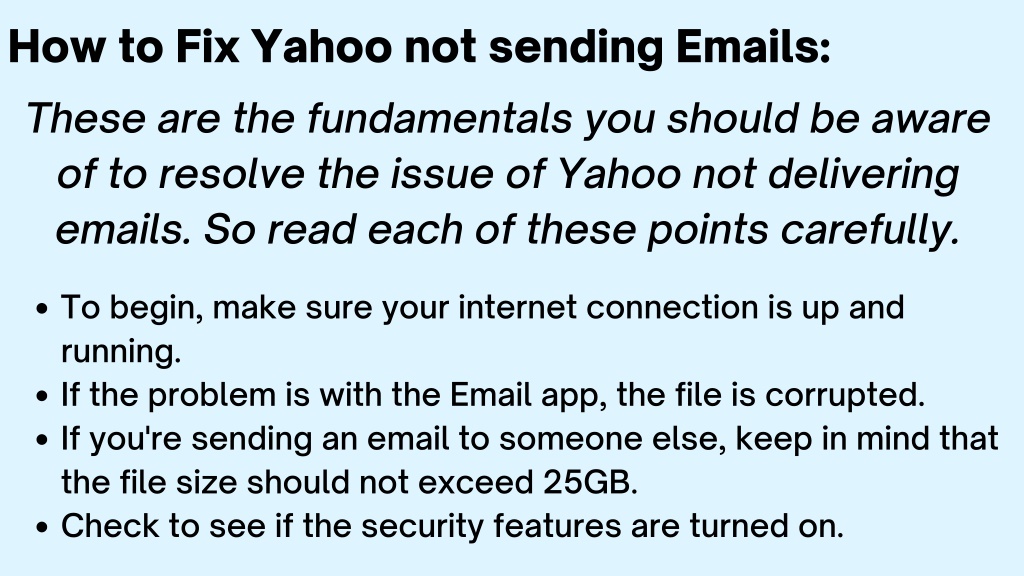 Ppt how to fix yahoo mail not sending emails powerpoint presentation