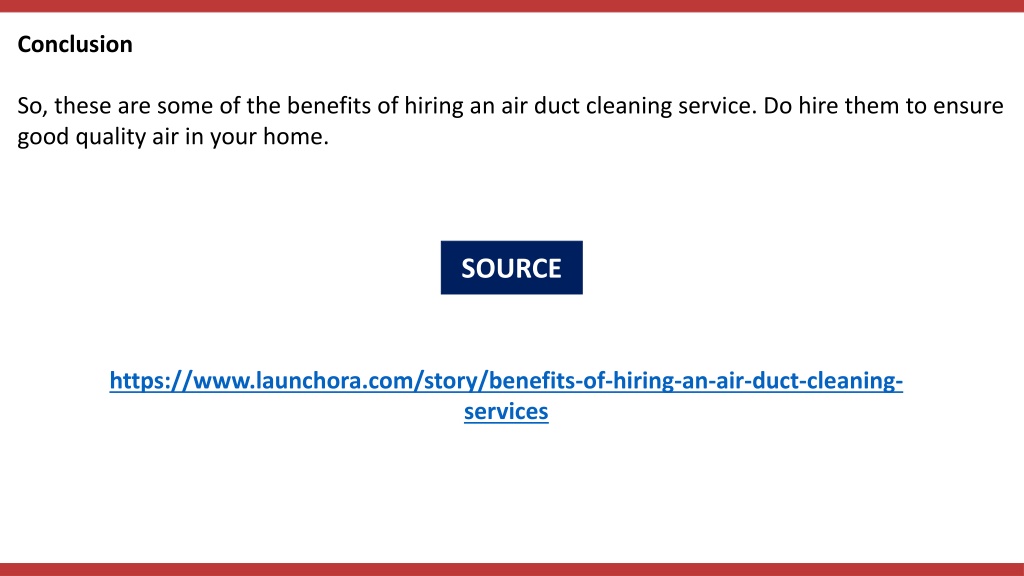 PPT - Benefits of Hiring an Air Duct Cleaning Services PowerPoint ...