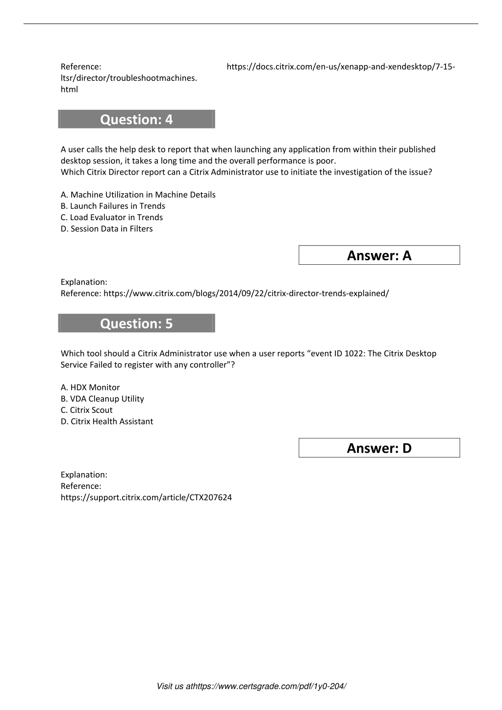 1Y0-204 Exam Testking