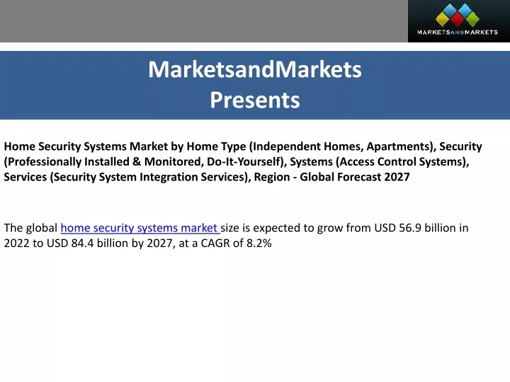 PPT Home Security Systems Market Size & Share , Industry Report, 2022