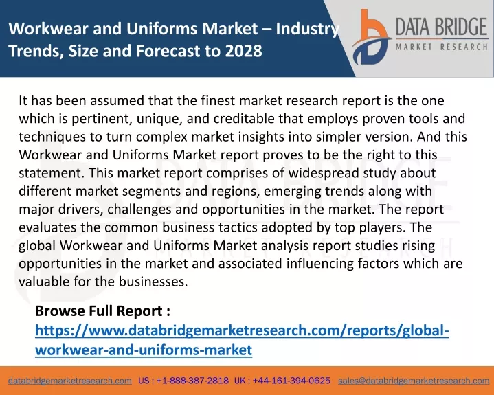 PPT - Workwear and Uniforms Market – Industry Trends, Size and Forecast 