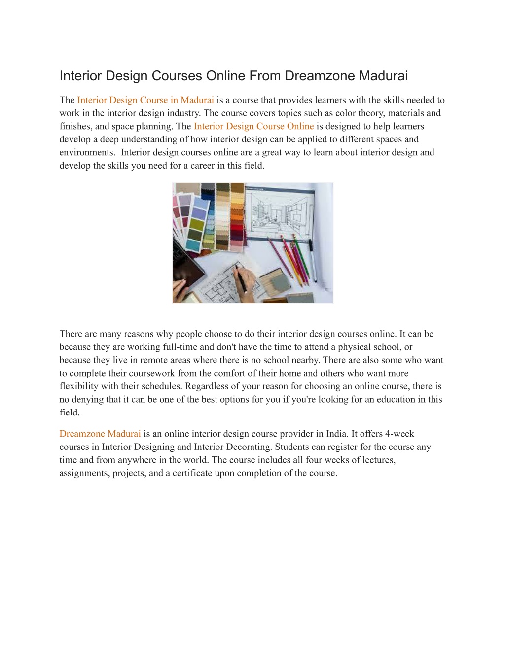 PPT - Interior Design Courses Online From Dreamzone Madurai PowerPoint ...