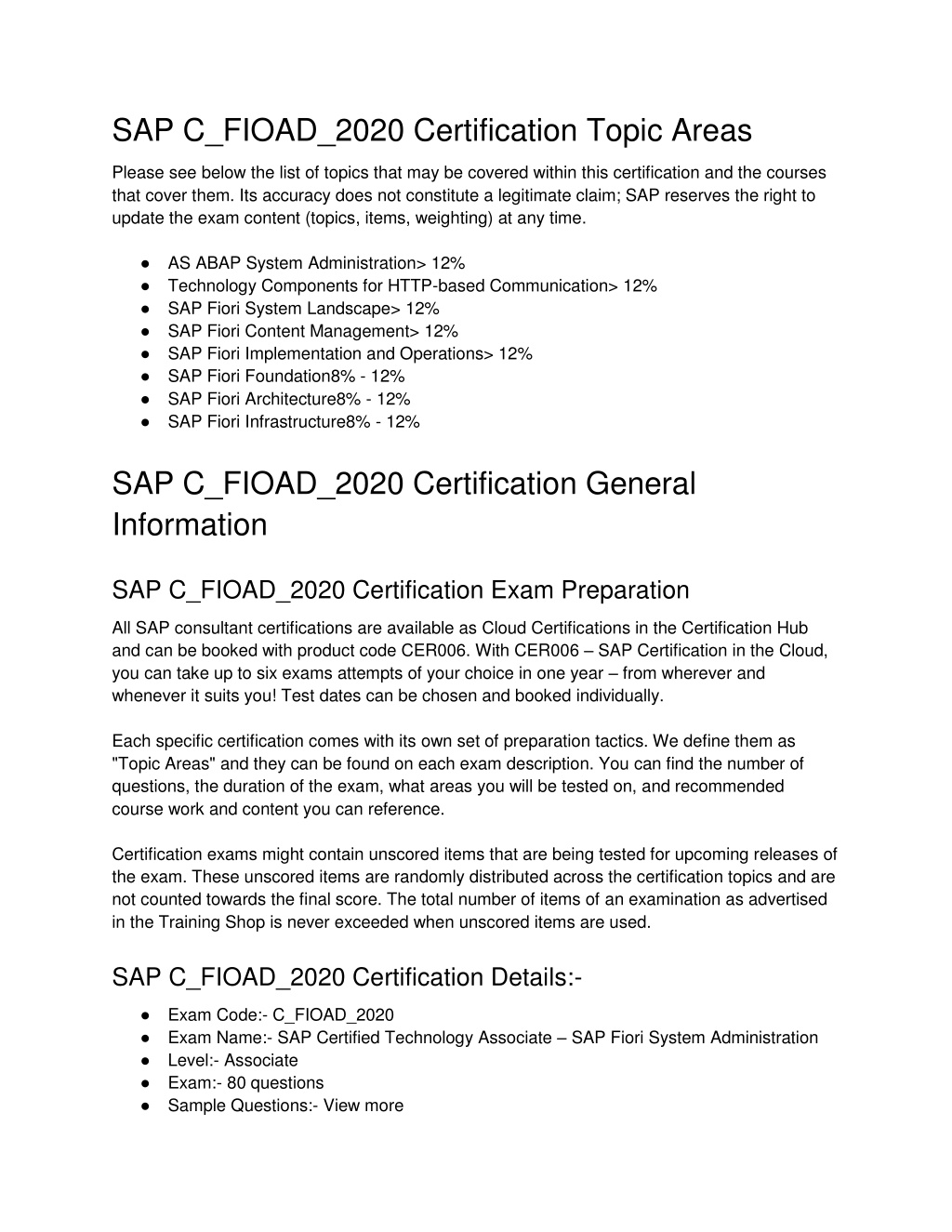 C-FIOAD-2020 Prüfungsmaterialien