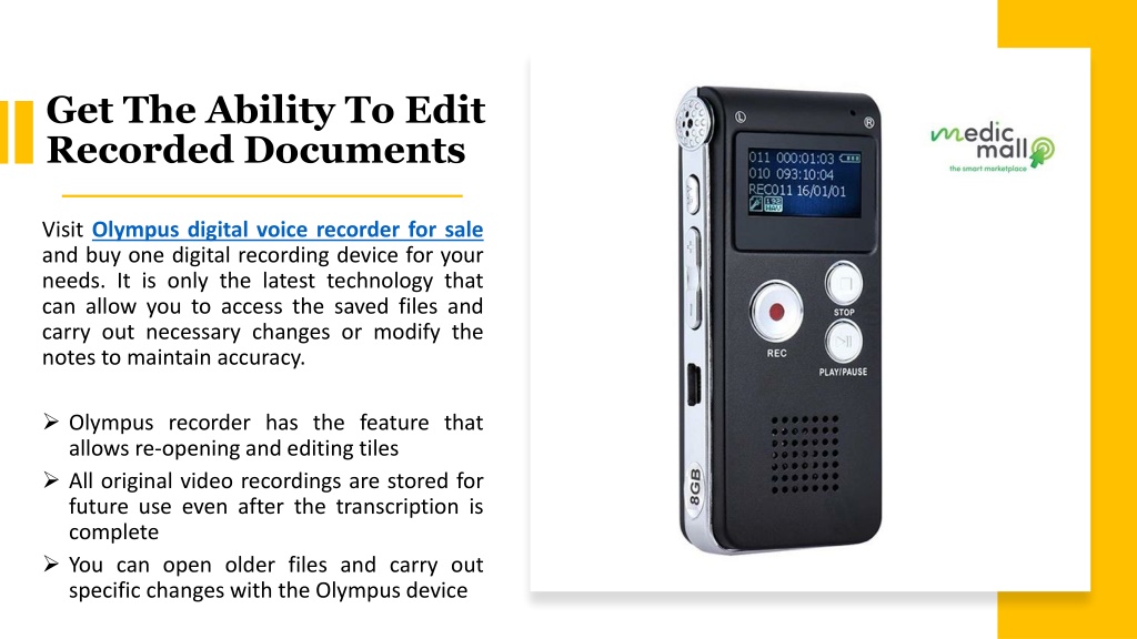 PPT Benefits of Digital Voice Recorder For The Healthcare Industry