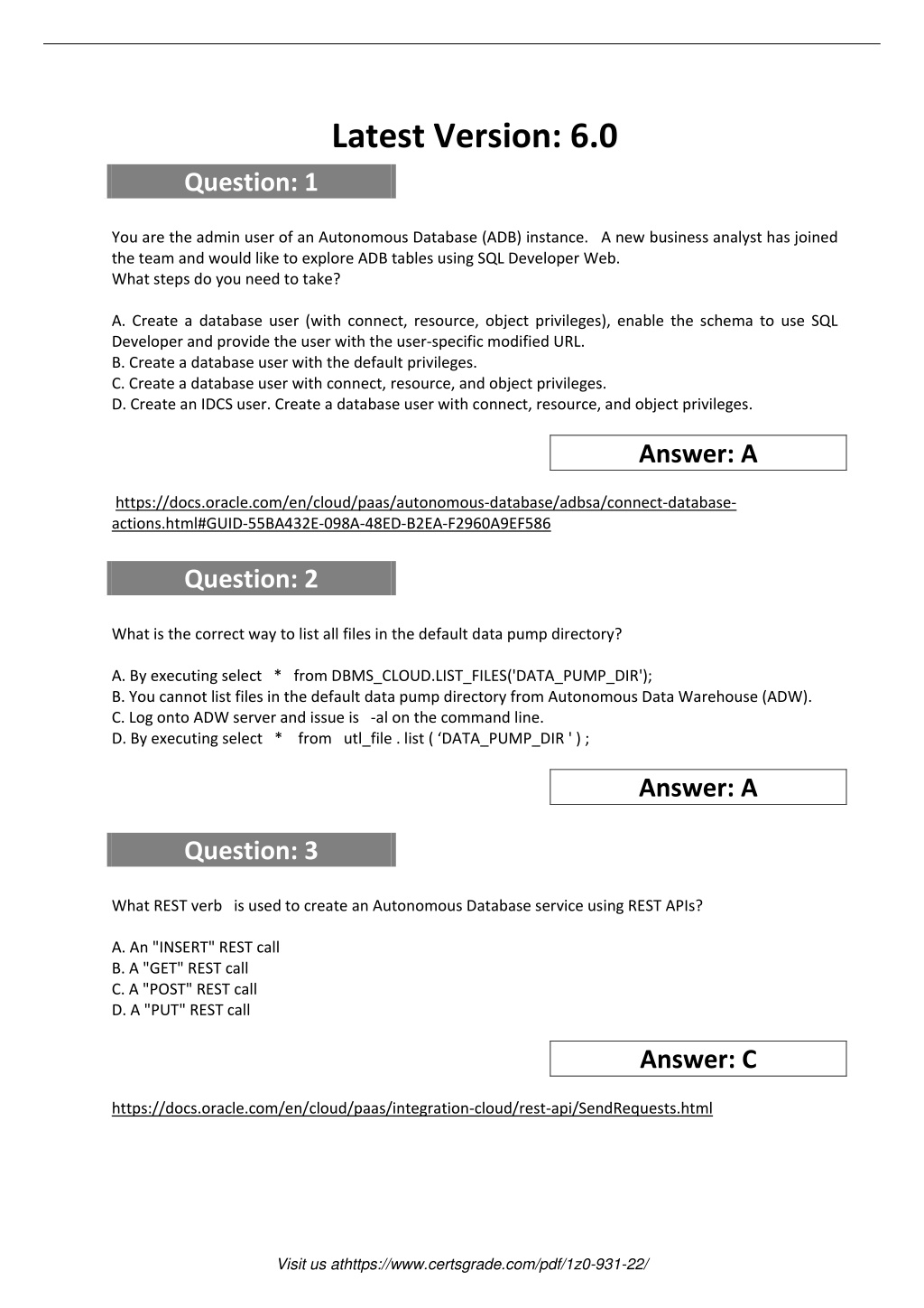 Reliable 1z0-931-22 Test Cram