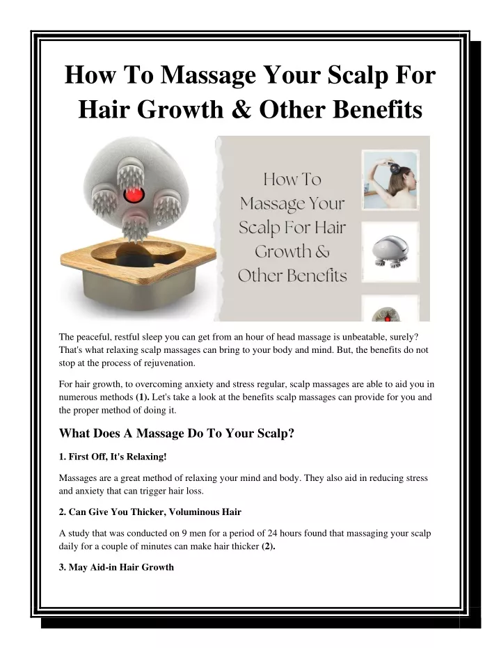 Ppt How To Massage Your Scalp For Hair Growth And Other Benefits Powerpoint Presentation Id