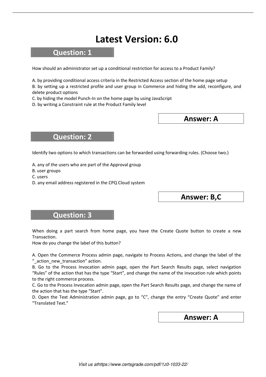 1z0-1033-22 Hot Questions