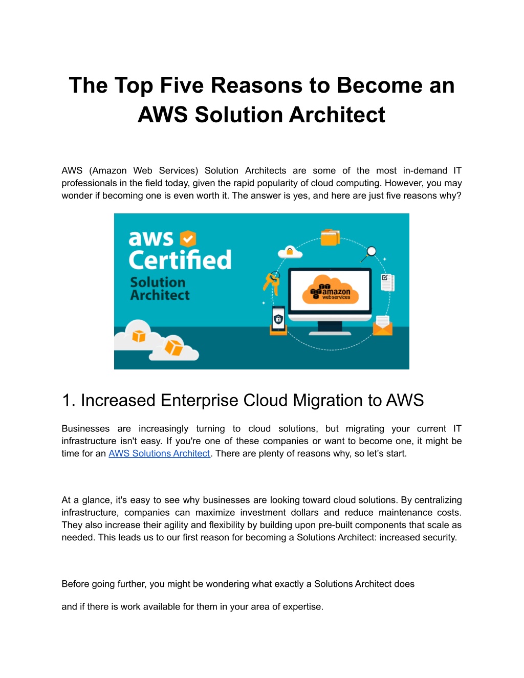 Become An Aws Solution Architect