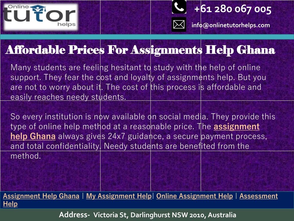 assignment help ghana