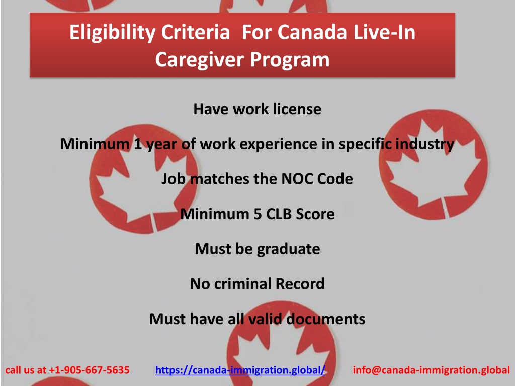 PPT CANADA CAREGIVER PROGRAM Updated by Canada Immigration Global