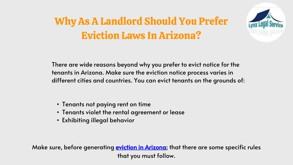 PPT - Need To Know About Eviction Laws In Arizona! PowerPoint ...