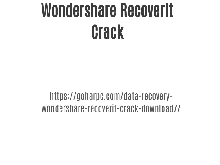 crack wondershare recoverit