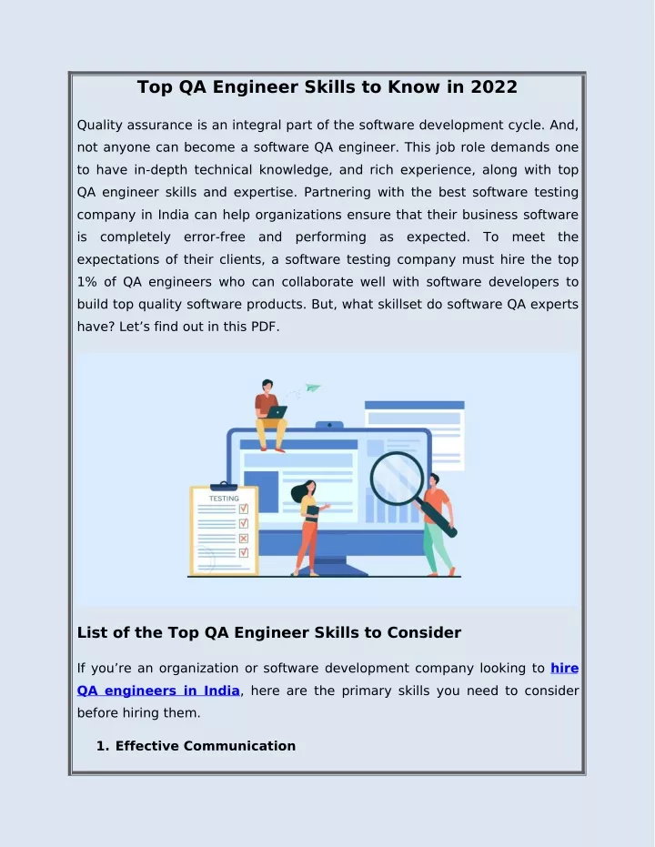 PPT Top QA Engineer Skills To Know In 2022 PowerPoint Presentation   Top Qa Engineer Skills To Know In 2022 N 