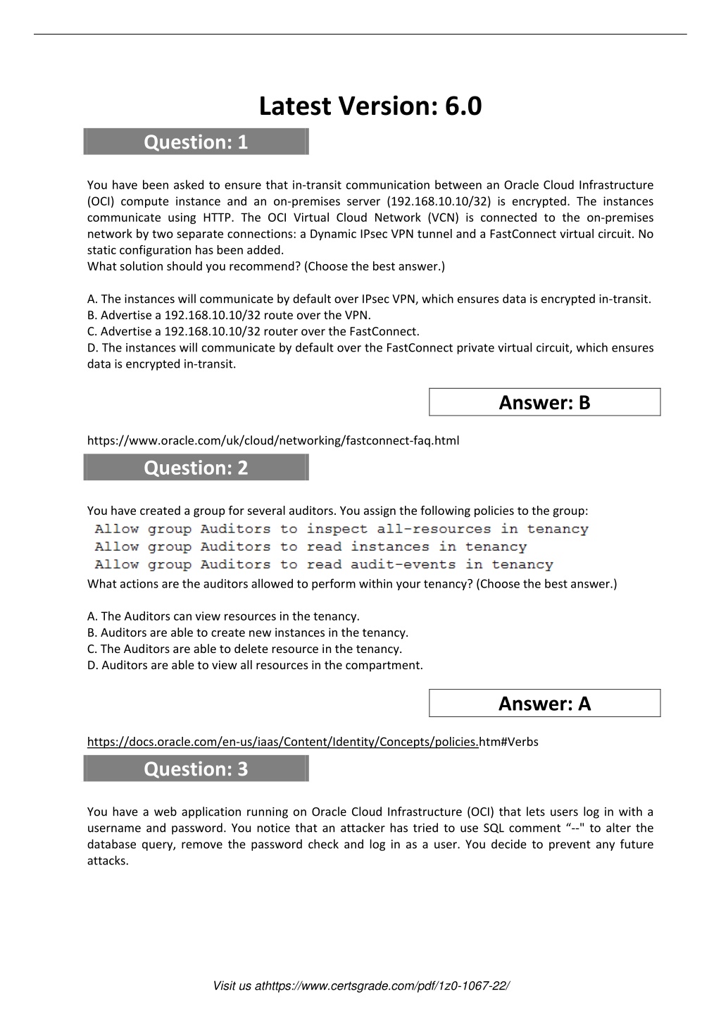 1z0-1067-22 Actual Exam