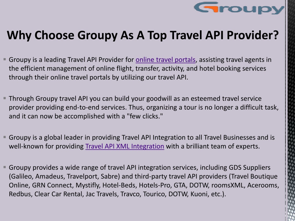 PPT - Travel API Provider PowerPoint Presentation, free download