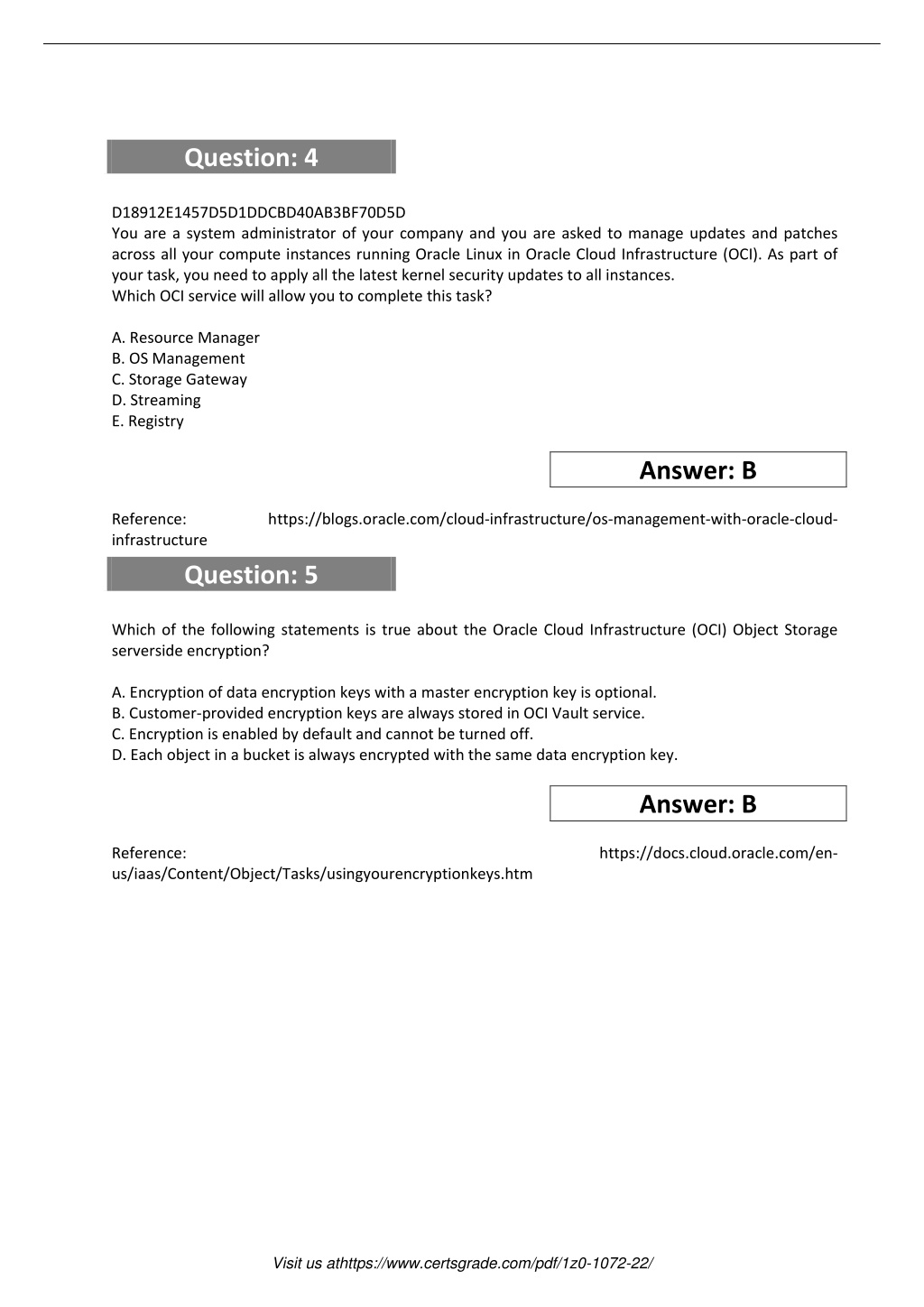 1z0-1072-22 Sample Questions Answers