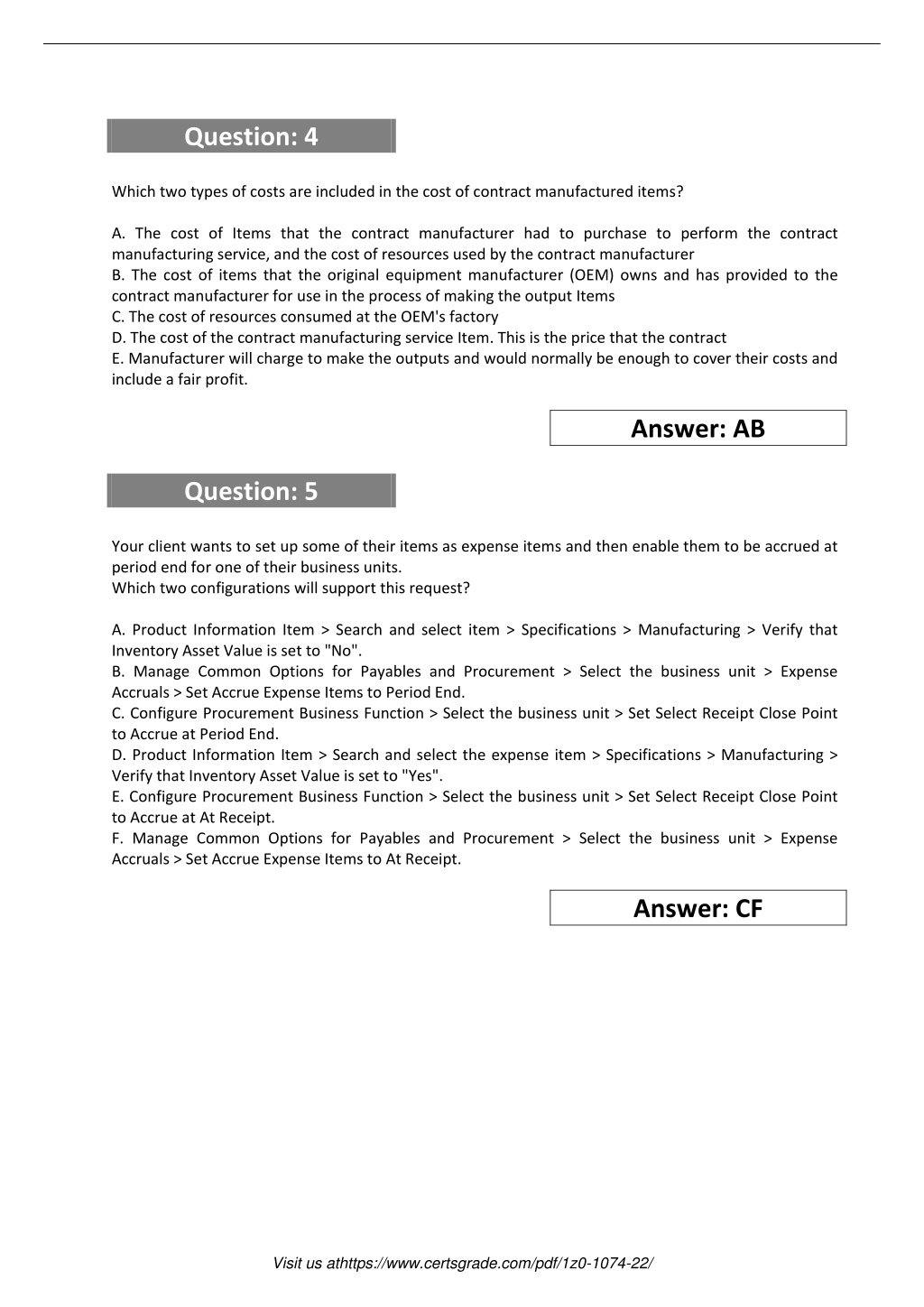 1z0-1074-22 Latest Exam Notes