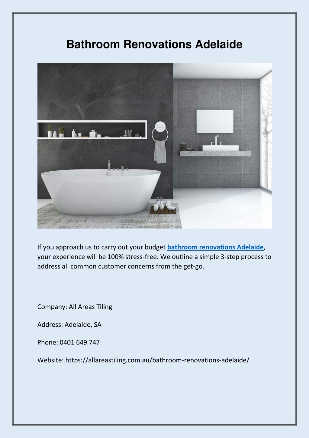 PPT Bathroom Renovations Adelaide PowerPoint Presentation, free
