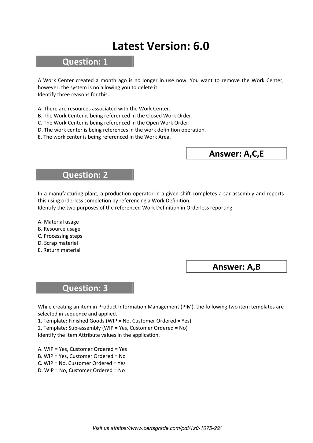 Exam 1z0-1075-22 Preparation