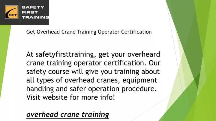 PPT Get Overhead Crane Training Operator Certification PowerPoint