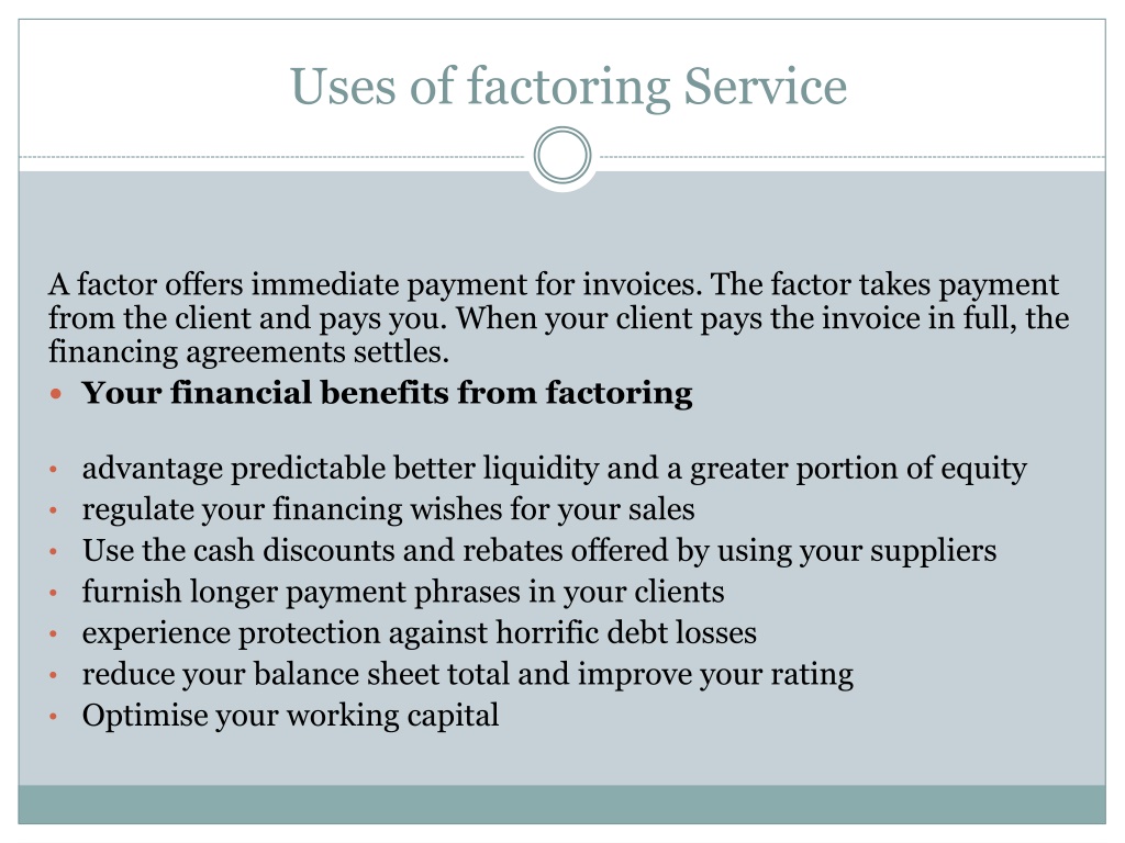 PPT - What is factoring service ? PowerPoint Presentation, free ...