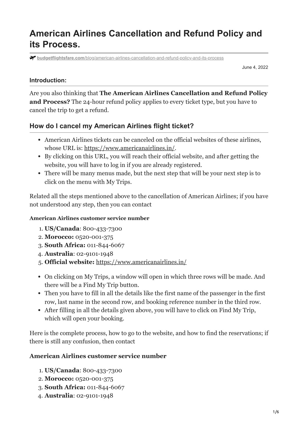 PPT American Airlines cancellation policy PowerPoint Presentation