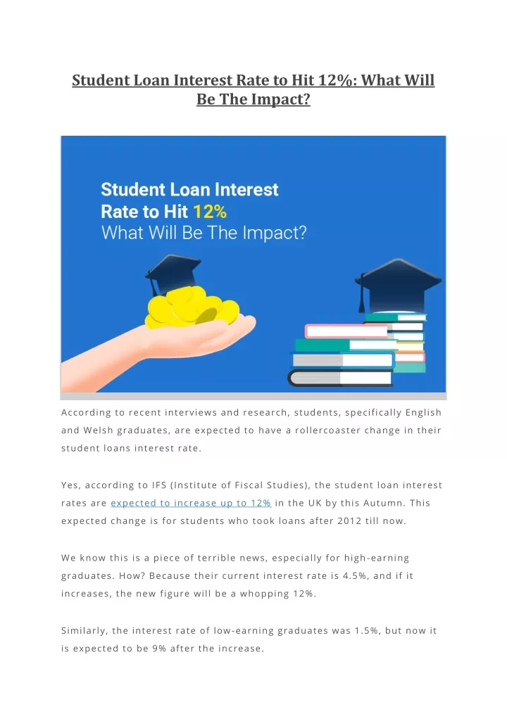 PPT Student Loan Interest Rate to Hit 12 PowerPoint Presentation