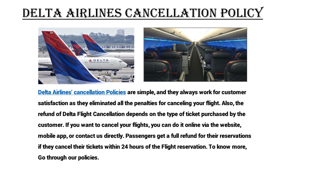 PPT Delta Airlines Cancellation Policy PowerPoint Presentation, free