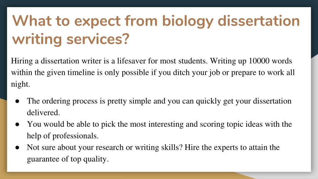 dissertation meaning biology